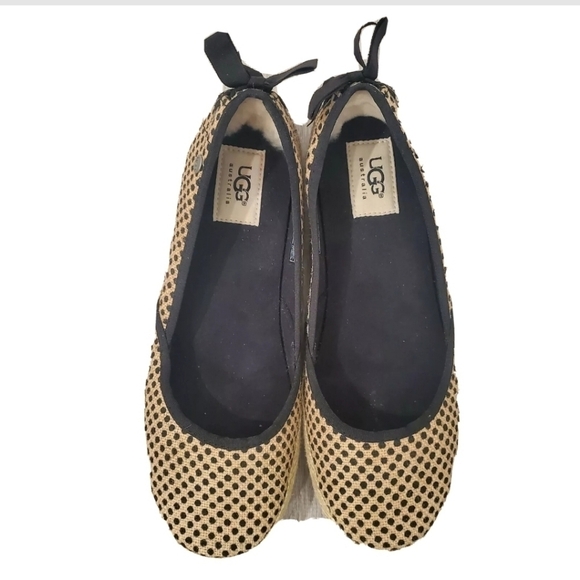 UGG Australia Indah Burlap Flats Slip on - Picture 1 of 8
